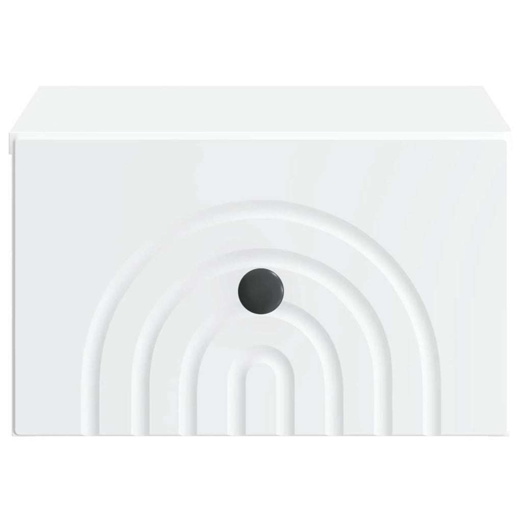 Mobiletto da notte a muro con cassetto Bianco 33 x 34,5 x 20 cm 898085