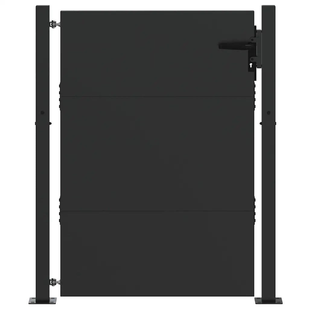 Cancello da giardino con blocco Nero 105 x 130 cm 42015905