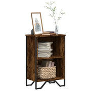 Libreria-Scaffale per Libri-Mobile di Stoccaggio Rovere Fumo 50x31x74,5 cm in Legno Multistrato