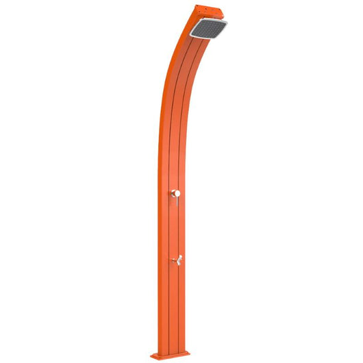 Doccia Tradizionale In Alluminio Spring Con Miscelatore E Lavapiedi Colore Arancione Cv-A125/2009