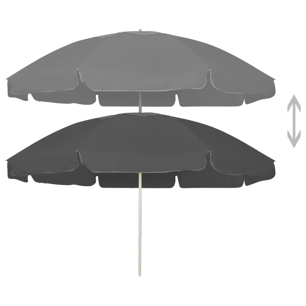 Ombrellone da spiaggia 240 cm antracite 02_0008374