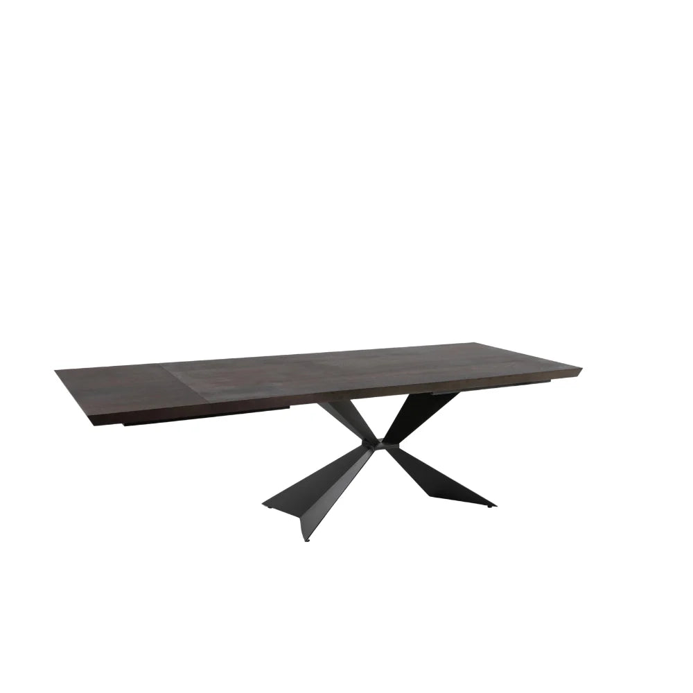 Tavolo da pranzo allungabile in legno impiallacciato rovere termocotto Taurus 160-240x90 cm fino a 10 posti Made in Italy | Duzzle