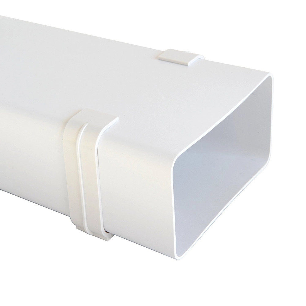 First 150x70mm staffe bianche fermatubo a muro blister con 2pz per tubi rettangolari aerazione cappa