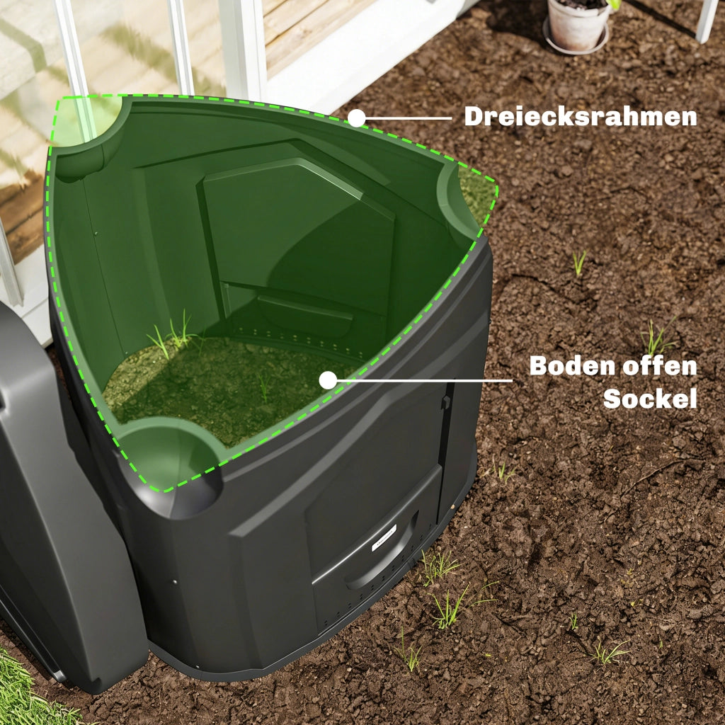 Compostiera Giardino 240L ¨C zephmum ¨C Nero