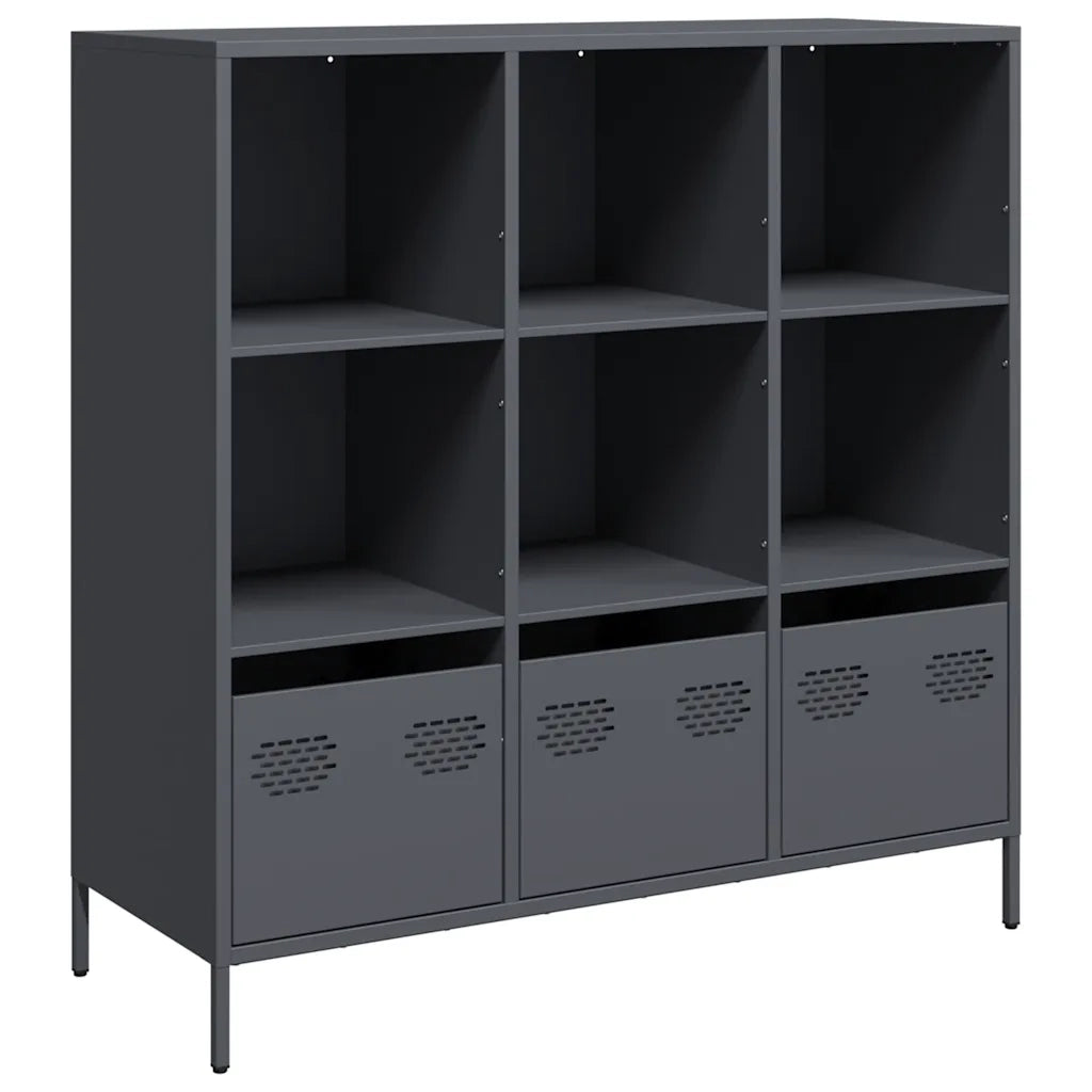 Credenza Antracite 101,5x39x103,5 cm Acciaio