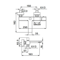 Miscelatore vasca con rompigetto risparmio acqua cromato - serie Marte