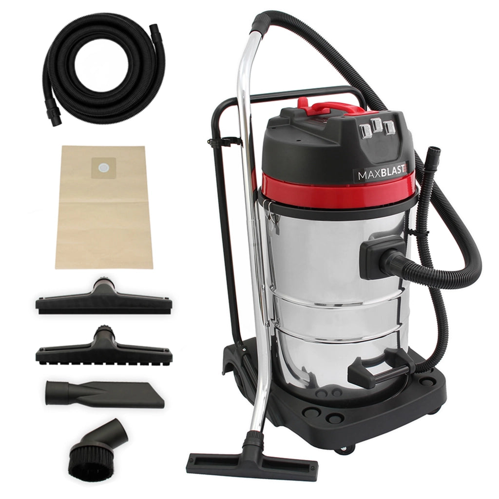Aspirapolvere industriale 80L secco/umido con tubo 5 m e accessori