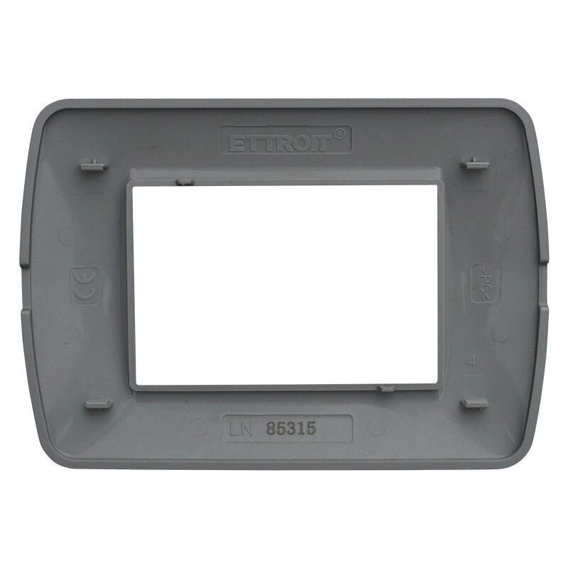 Placca Plastica Serie Space 3P Colore Silver Satinato Compatibile Con Bticino Living Light