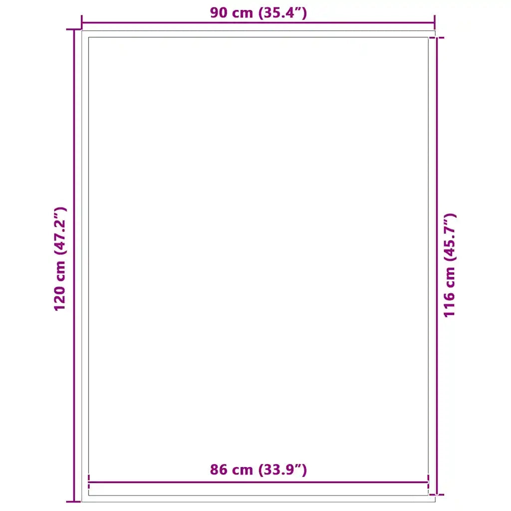 vidaXL Zerbino Marrone 90x120 cm