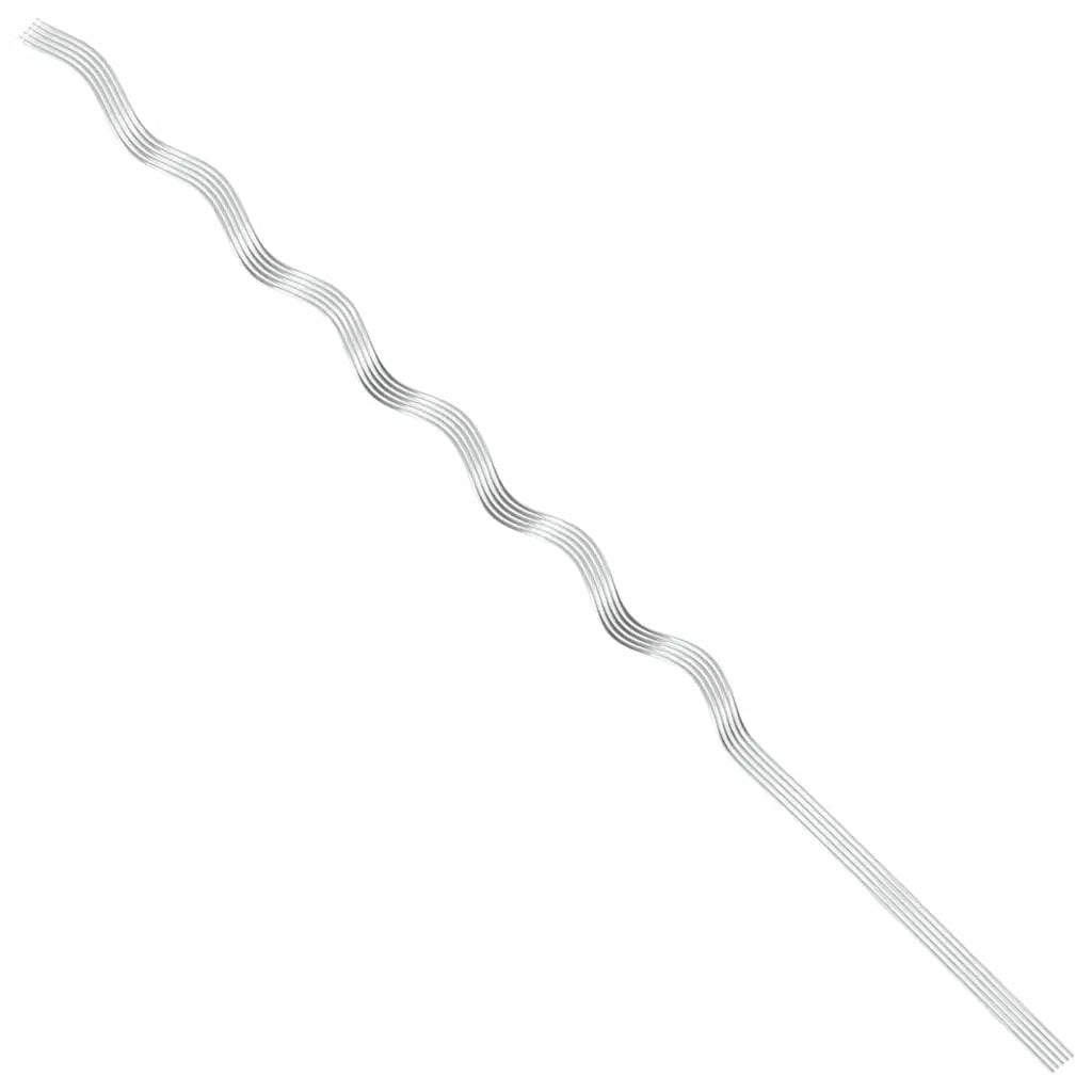 Supporto per piante 5 pz Argento 150 x 0,6 x 0,6 cm Acciaio CFW4210413