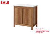 Set mobili bagno 80 cm con piano Classic Oak 80 x 1401 x 46 cm