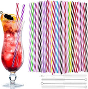 60 pezzi di strisce per bicchieri riutilizzabili con spazzole per la pulizia - strisce per cocktail per bar per famiglie e ristoranti