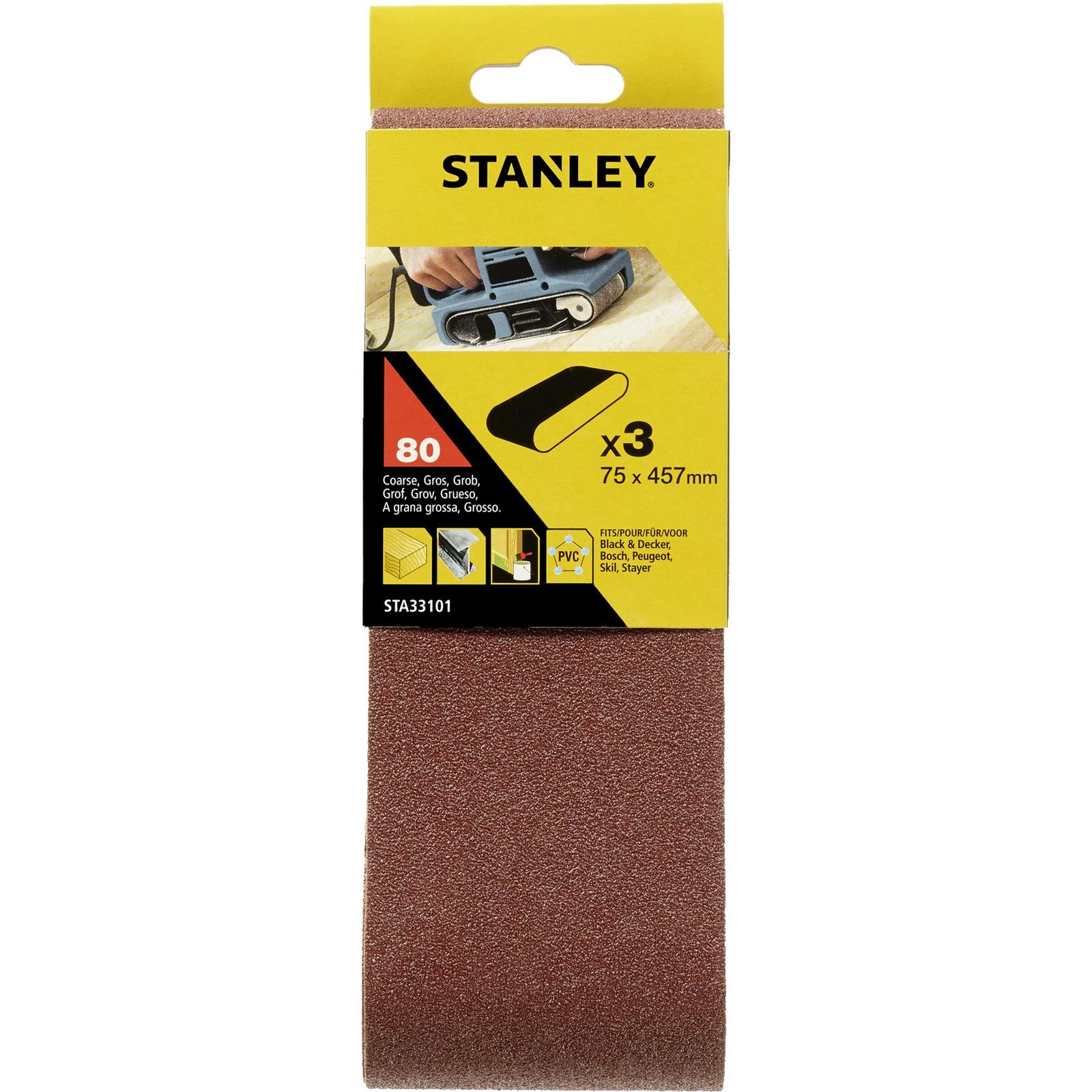 piranha/stanley x33101 3 nastri 75x457 gr.80 cod:ferx.45581
