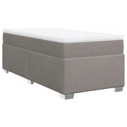 Letto singolo | Letto per adulti | Giroletto a Molle con Materasso Tortora 80x200 cm inTessuto