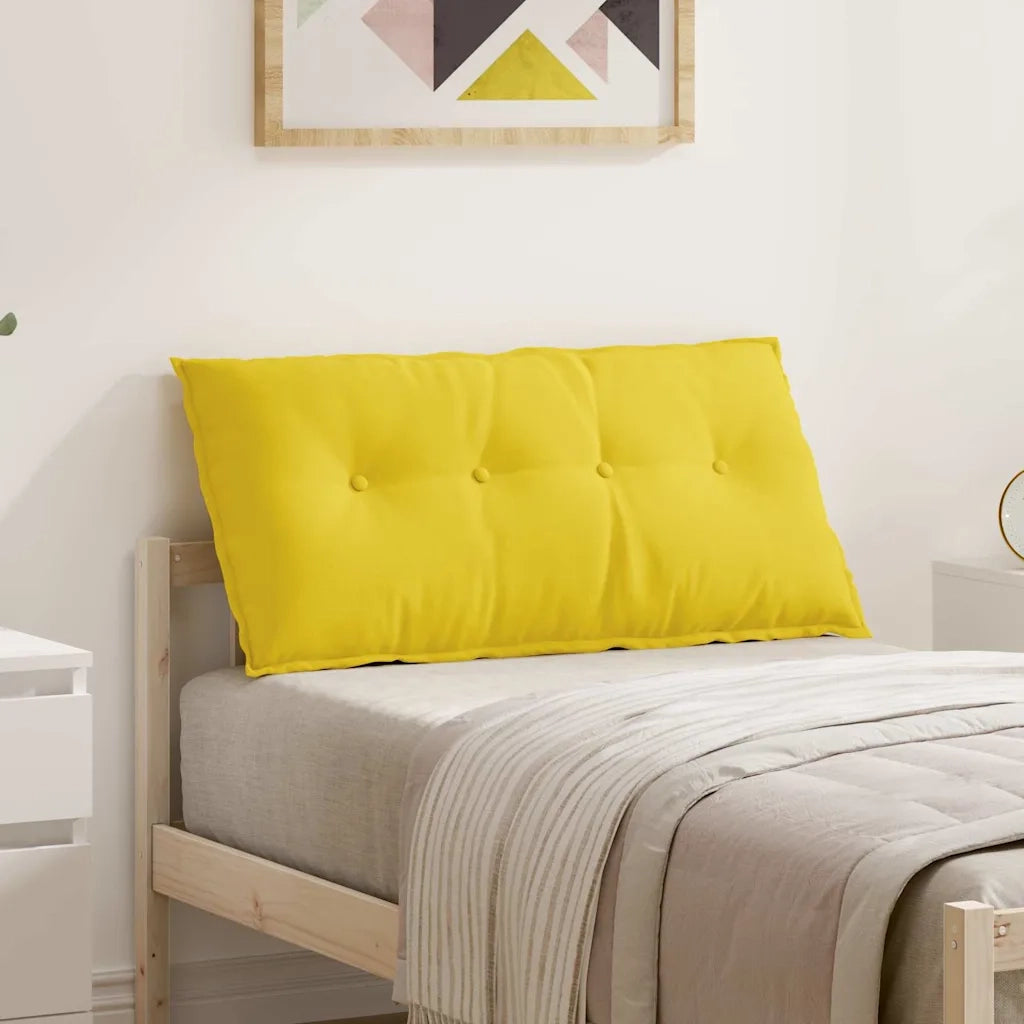 Cuscino per Schiena Giallo Chiaro 100 x 19 x 50 cm Tessuto 42014753