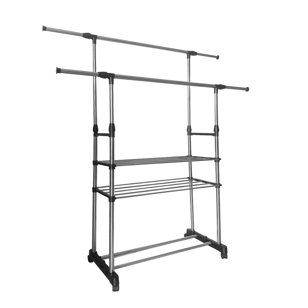 Donkey Appendiabiti Maxi in metallo con ruote Nyana Home 155x79x42 cm Organizzazione e appendiabiti 2 Altezze