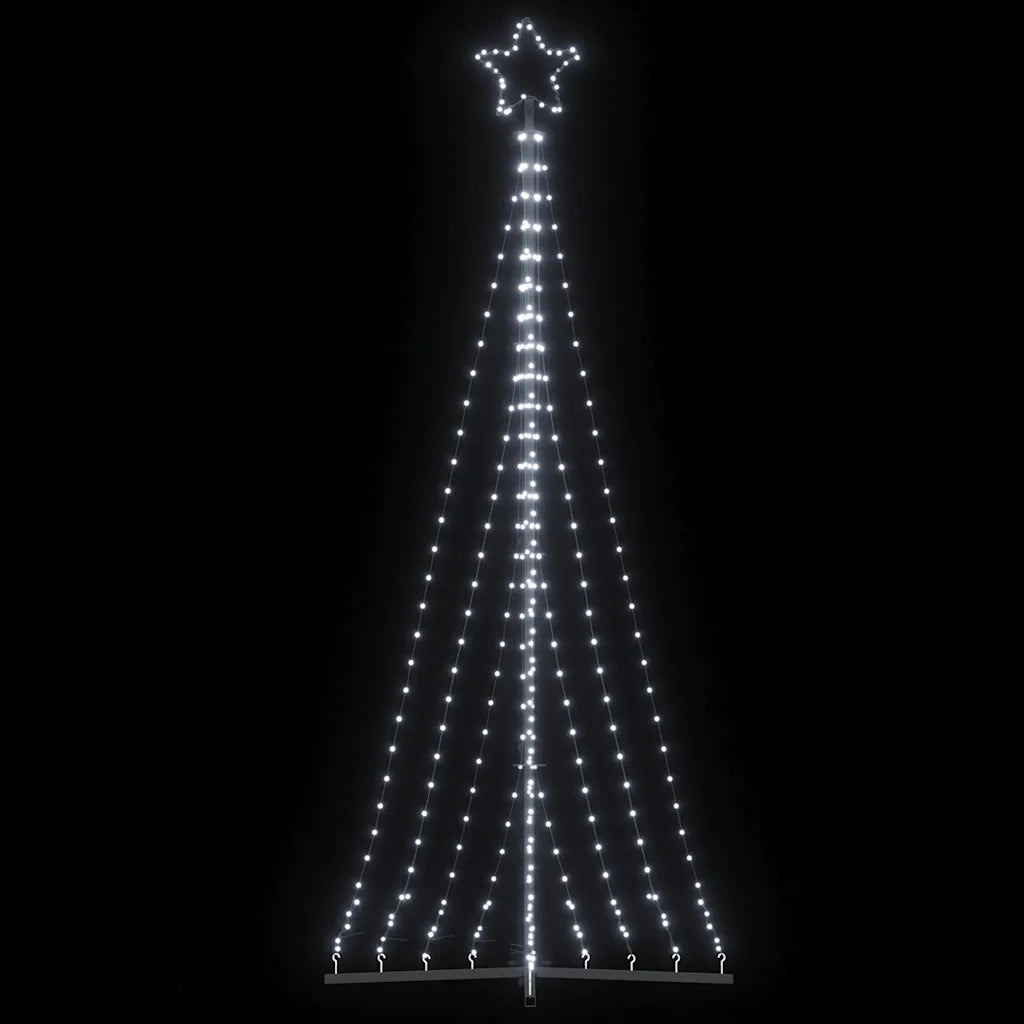 vidaXL Albero di Natale a LED 447 LED Bianco Freddo 249 cm
