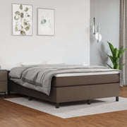 Struttura Letto a Rete a Molle Marrone 140x190 cm in Similpelle 3121044