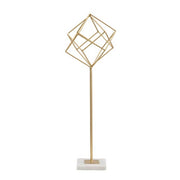 Soprammobile moderno in metallo dorato con cubi - CUBIX