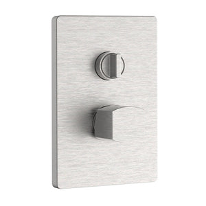 Miscelatore incasso doccia con deviatore acciaio spazzolato- serie Marte