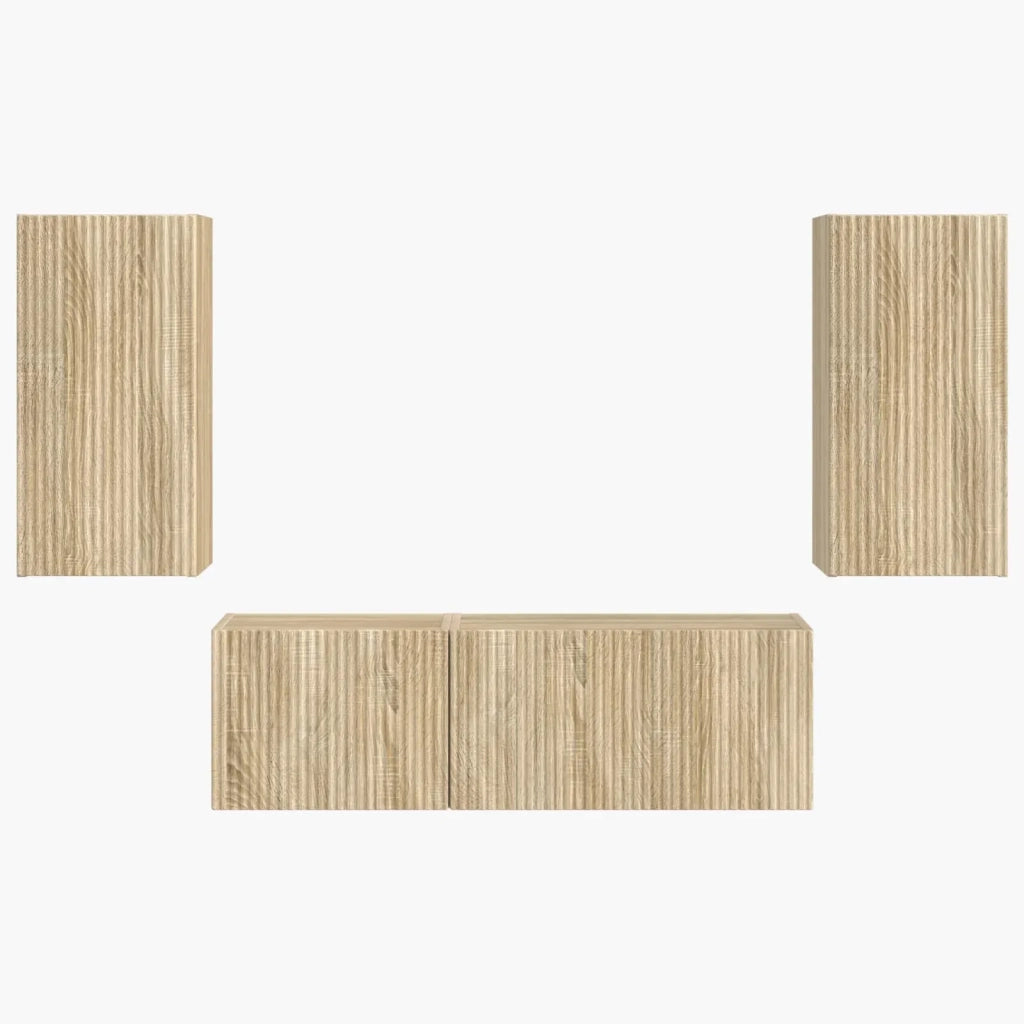 Set di Mobiletto da TV a Parete 4 pcs Rovere Sonoma 3408909