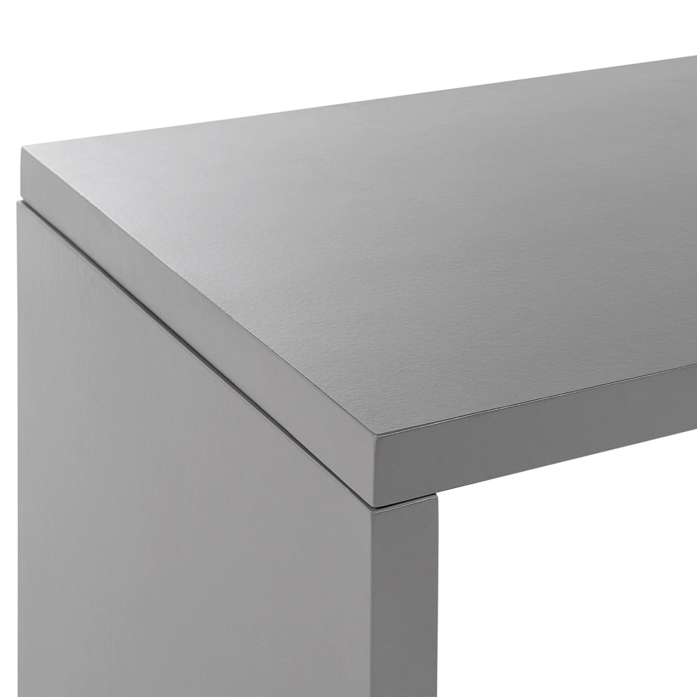 Set da pranzo da giardino Tavolo a forma di U in cemento grigio 2 panche 4 posti resistente all'acqua industriale