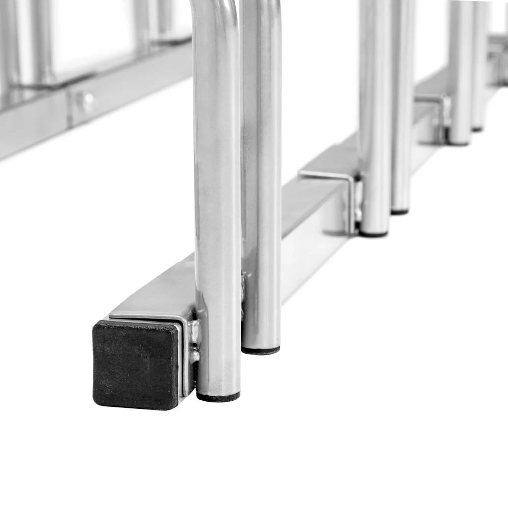 Sistema portabiciclette portabici inclinabile porta 4 bici pratico garage da pavimento o da parete in acciaio 3408209