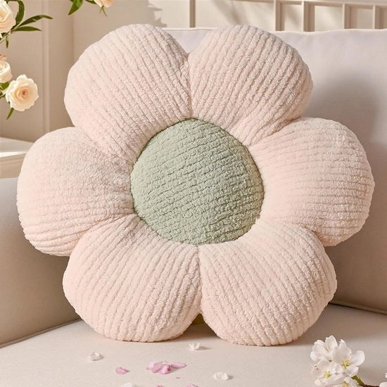 Decorativo piuma di peluche - Design crema verde per camera da letto e spazio living - 50 cm