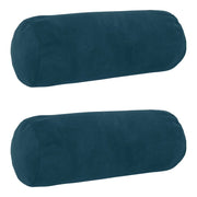 Cuscino con cuscino HEERLEN 2 pz Blu Velluto 929985