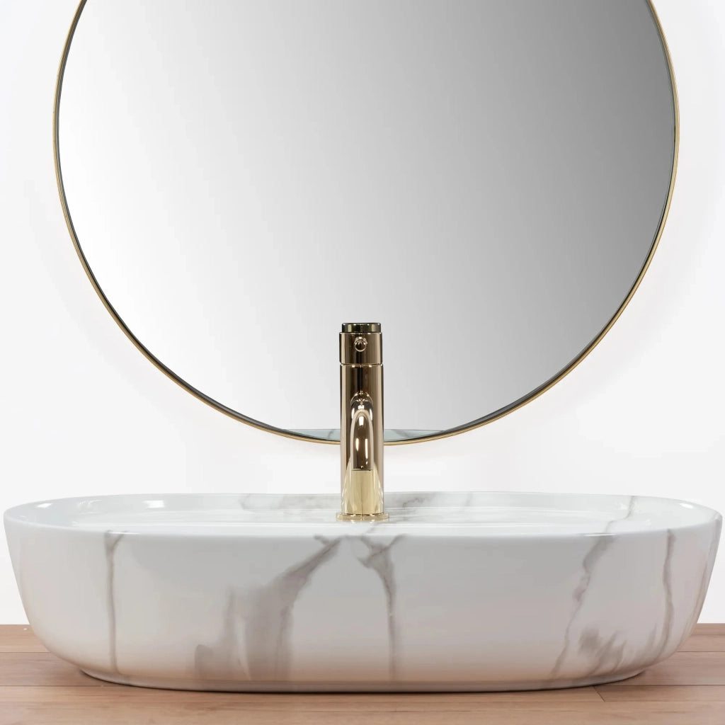 Lavabo Da Appoggio Rea Aura 61 Marmo Shiny