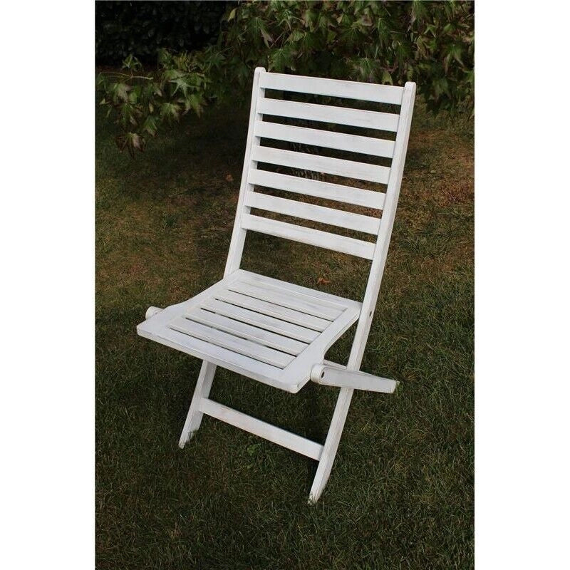 SEDIA SERENA PIEGHEVOLE SENZA BRACCIOLI IN COLORE BIANCO