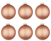 Palline di Natale in Vetro Argilla Opaco Marrone Addobbi Decorazioni Albero Diametro: 60 mm