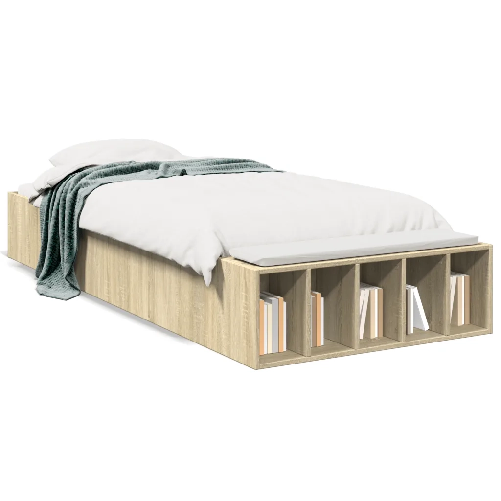 Giroletto-Struttura Letto Rovere Sonoma 75x190 cm in Legno Multistrato 964520