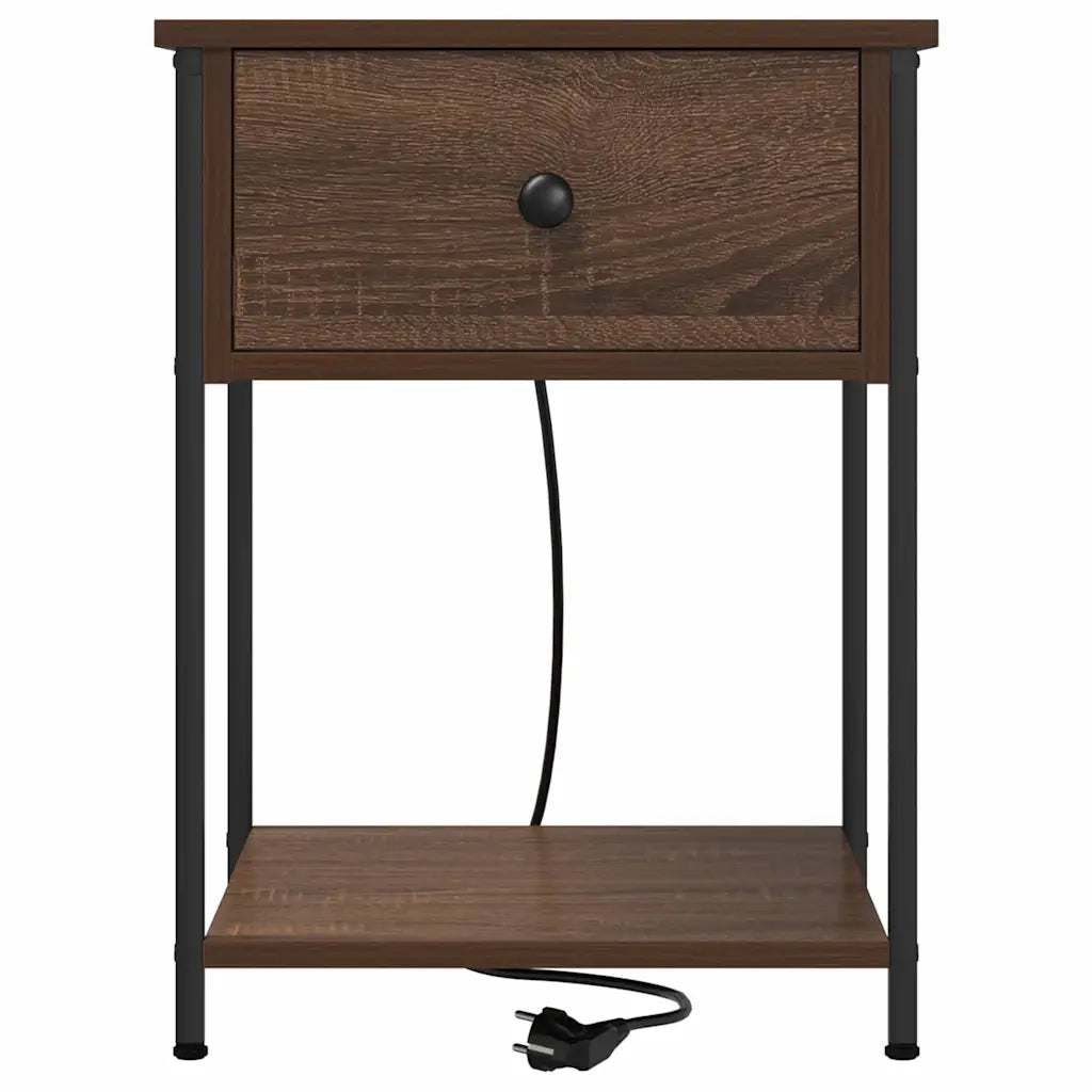Armadio da Notte con cassetto Rovere Marrone 42 x 41 x 56 cm 859428