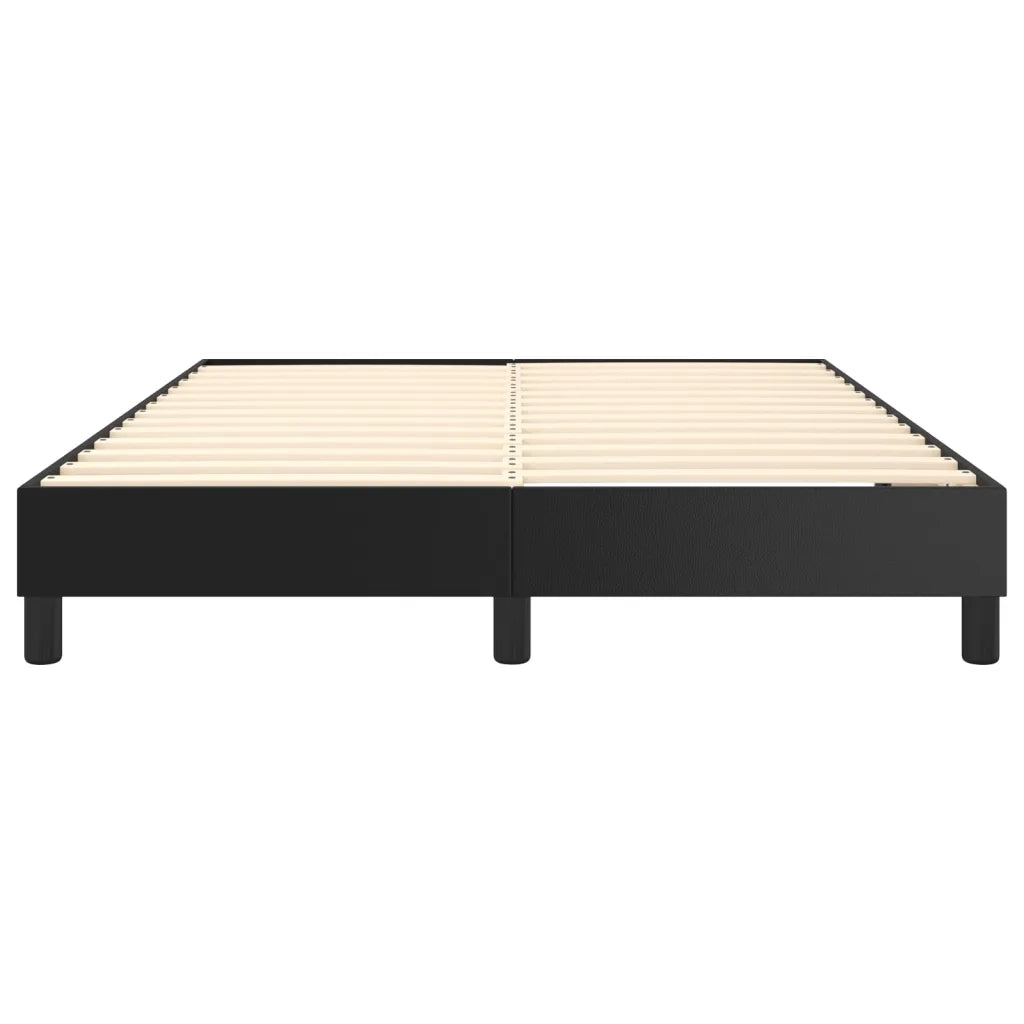 Struttura Letto a Rete a Molle-Giroletto Nero 140x200 cm in Similpelle 423482