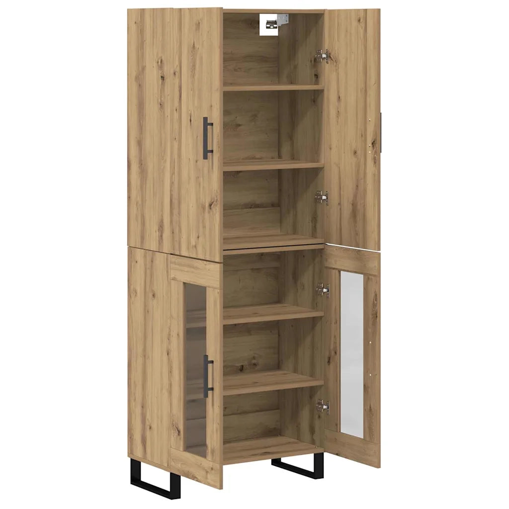 Credenza 2 pcs Rovere artigianale 69,5 x 34 x 180 cm 3403199