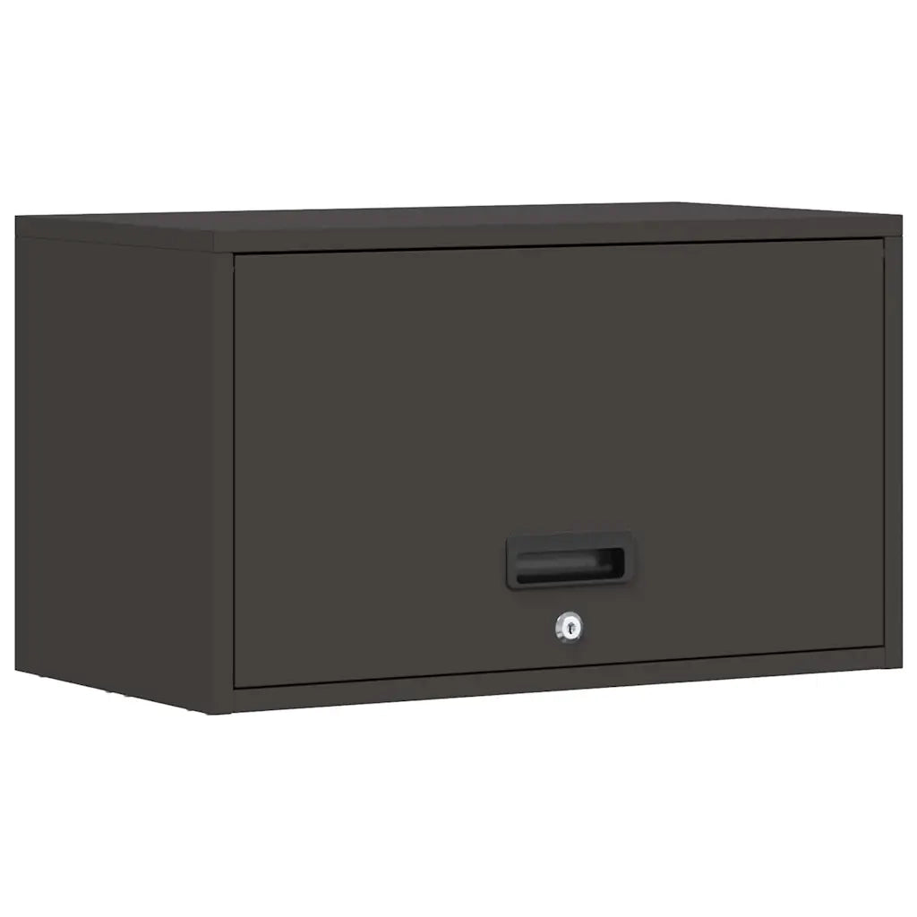 Armadio a muro per garage Nero 60 x 33 x 35 cm