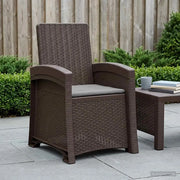Sedia da giardino reclinabile effetto rattan 8012007