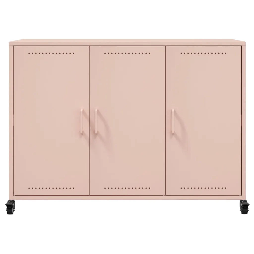 vidaXL Credenza Rosa 100,5x39x72 cm in Acciaio