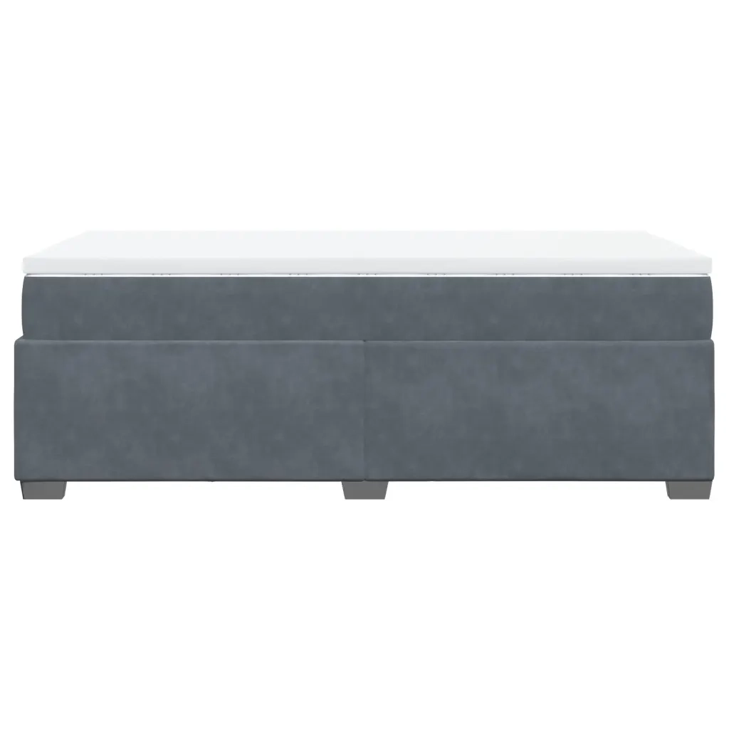 Giroletto a Molle con Materasso Grigio Scuro 80x200 cm Velluto 3285246