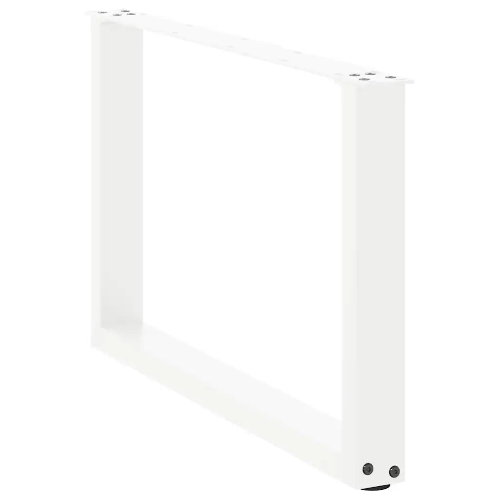 Gambe per Tavolino da Caffè a Forma di U 2 pz Bianche 60x(42-43) cm Acciaio 4013161