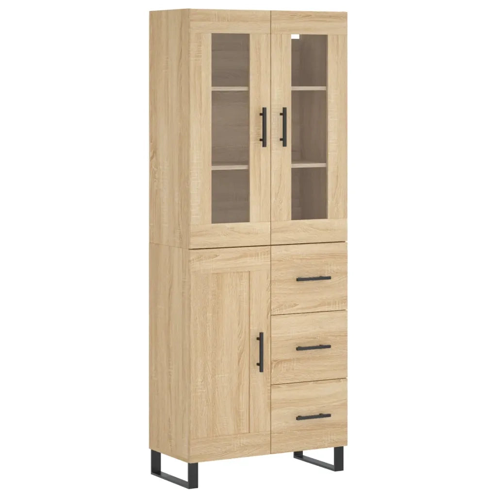 Credenza | Madia | Buffet da pranzo | Armadio da pranzo Rovere Sonoma 69,5x34x180 cm in Legno Multistrato