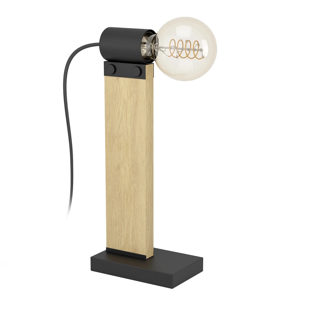 Lampada Da Tavolo Vintage Bailrigg Acciaio Nero 1 Luce E27