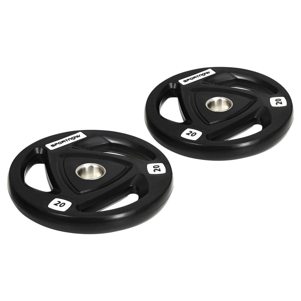 Dischi Pesi da Bilanciere 20kg ¨C Zephmum ¨C Acciaio con Rivestimento in Gomma