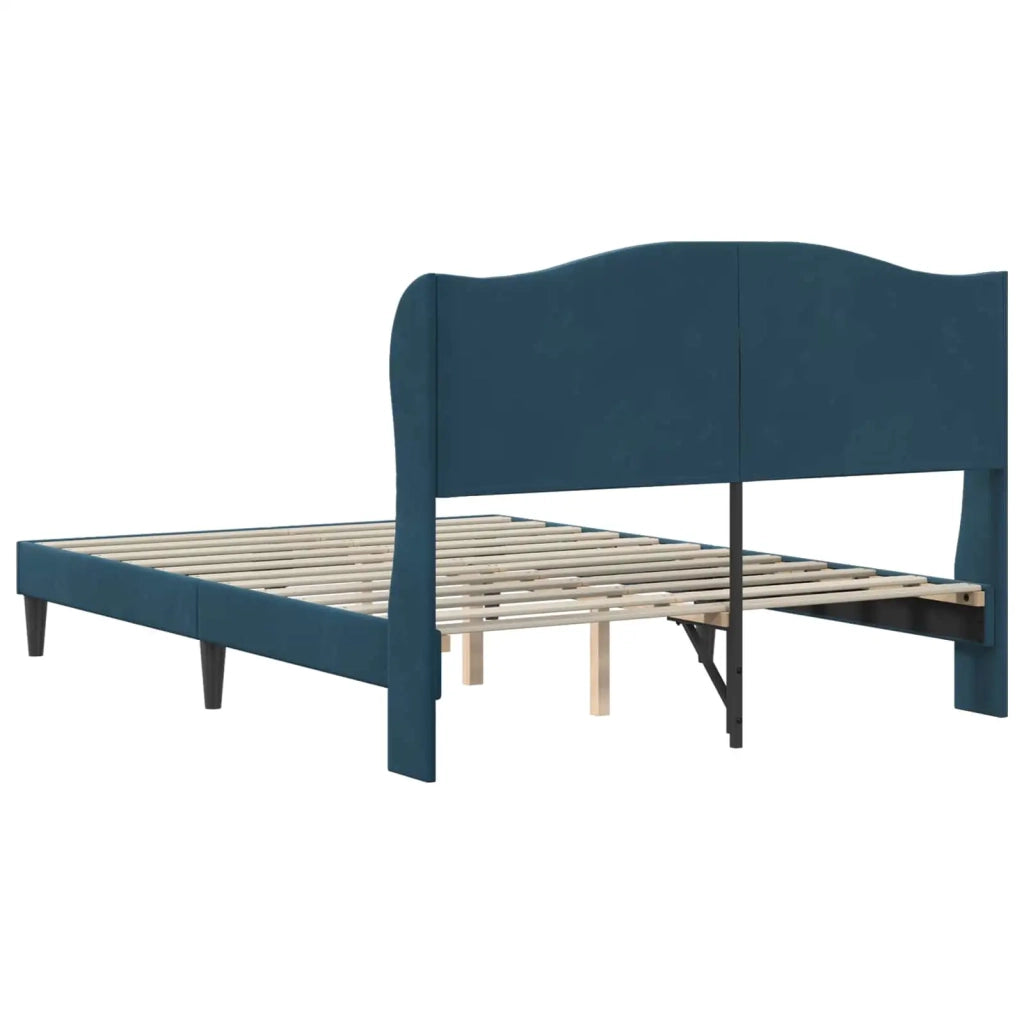Struttura del letto con testiera Blu 120 x 190 cm Velluto 42027910