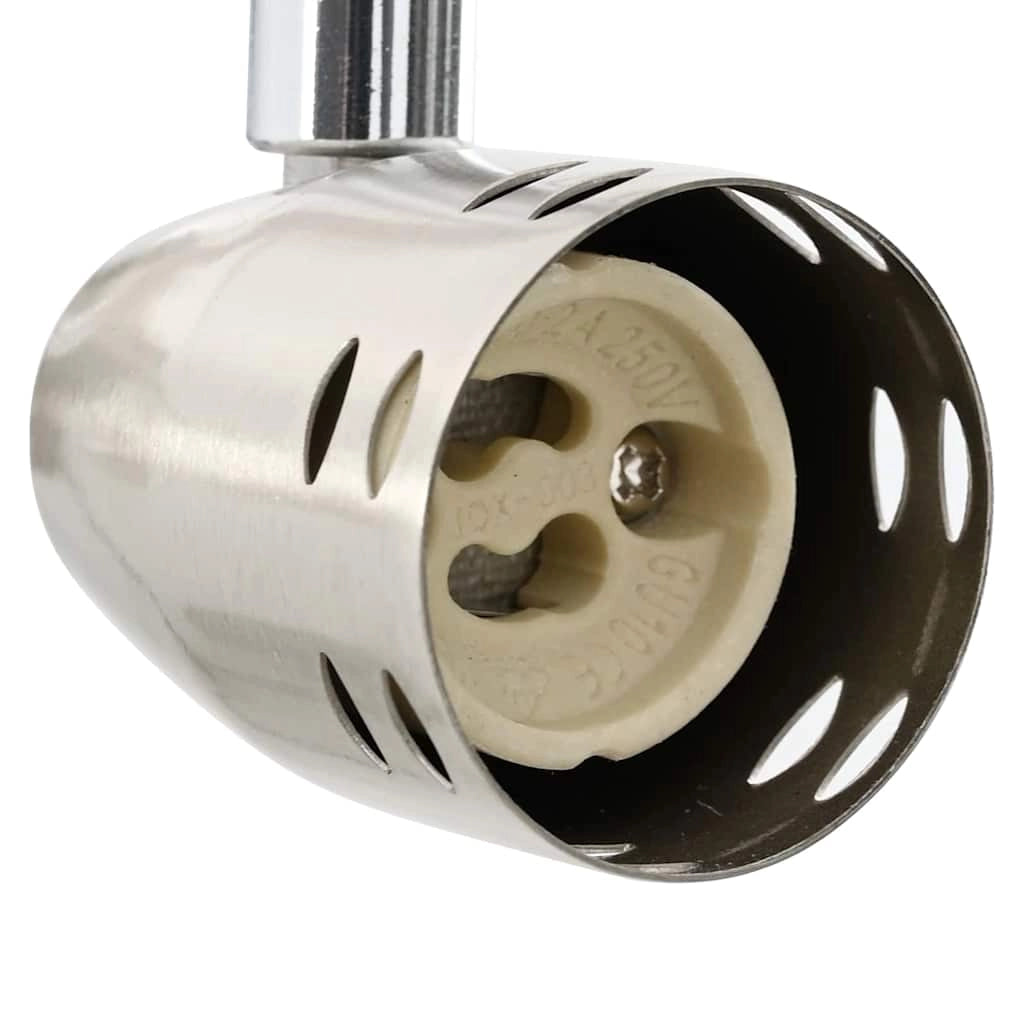Faretto da soffitto moderno orientabile 61 x 10 x 12 cm in metallo nichelato 02_0058326