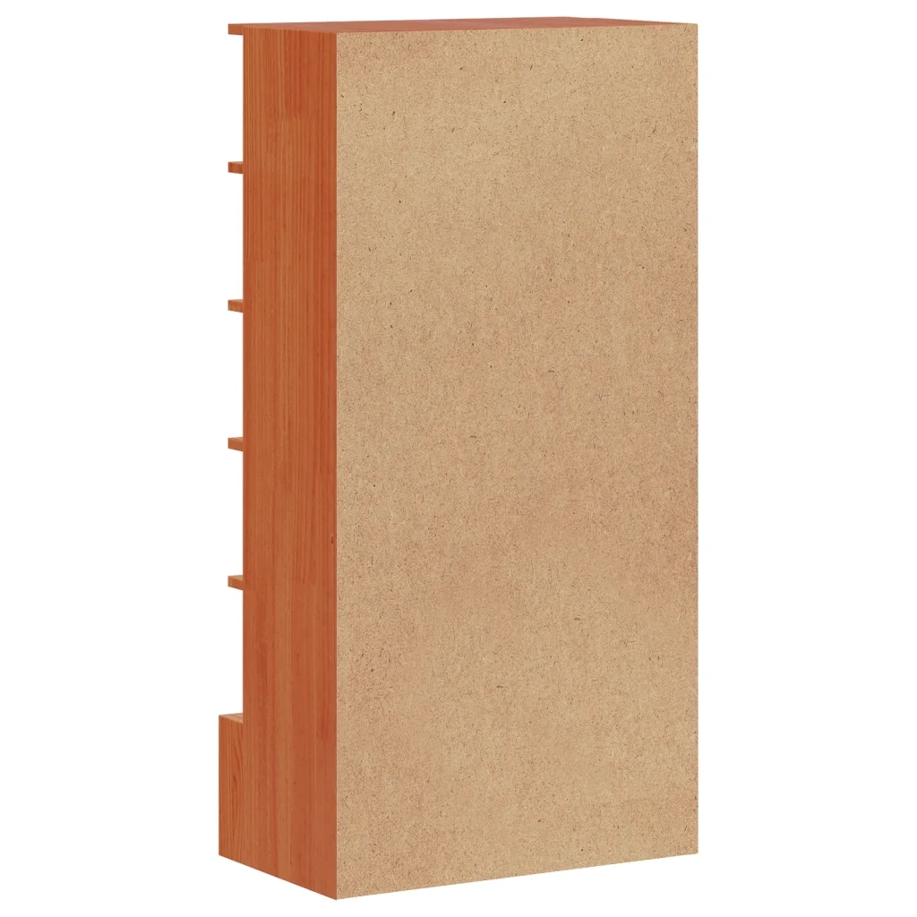 Scarpiera | Mobile per scarpe Marrone Cera 52x30x104 cm Legno Massello di Pino