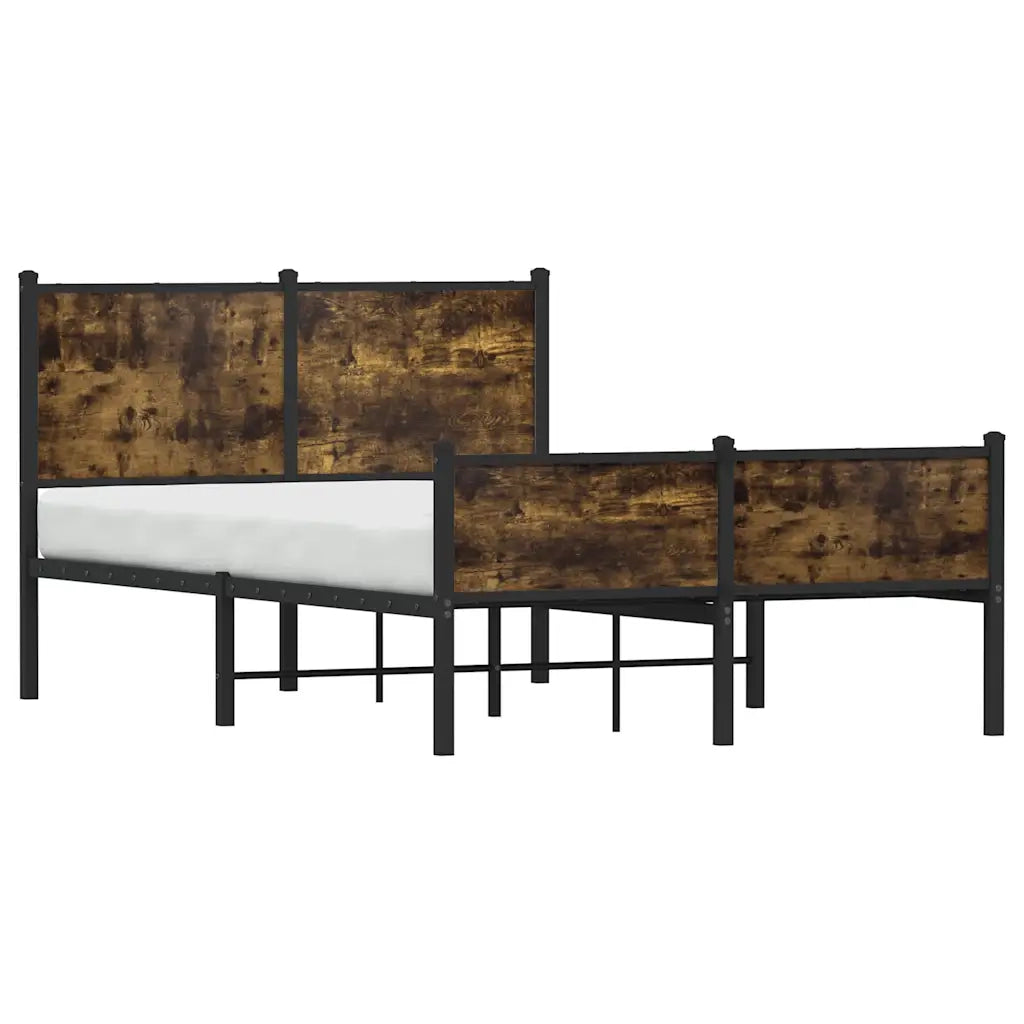 Giroletto senza Materasso in Metallo Rovere Fumo 120x190 cm 4007847
