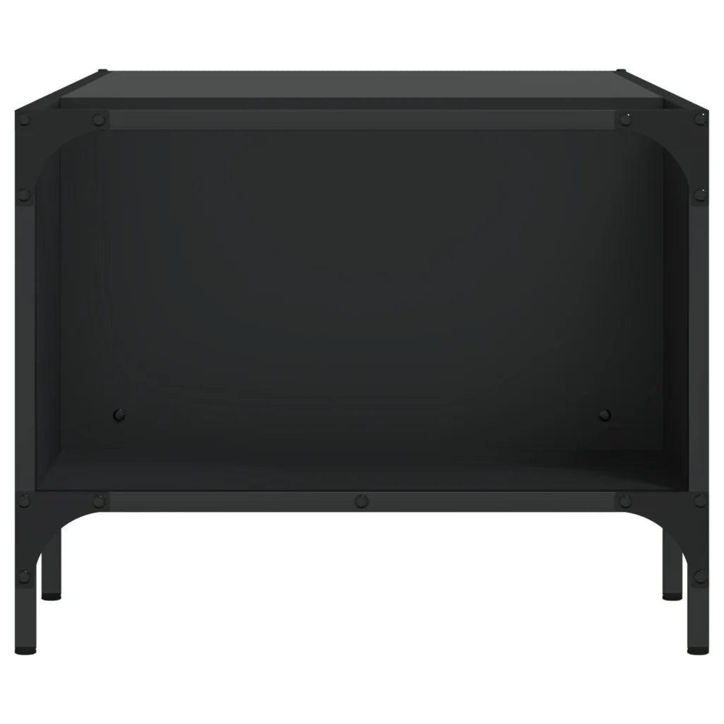 Tavolino Salotto con Ripiano Nero 100x51x40cm Legno Multistrato 837732