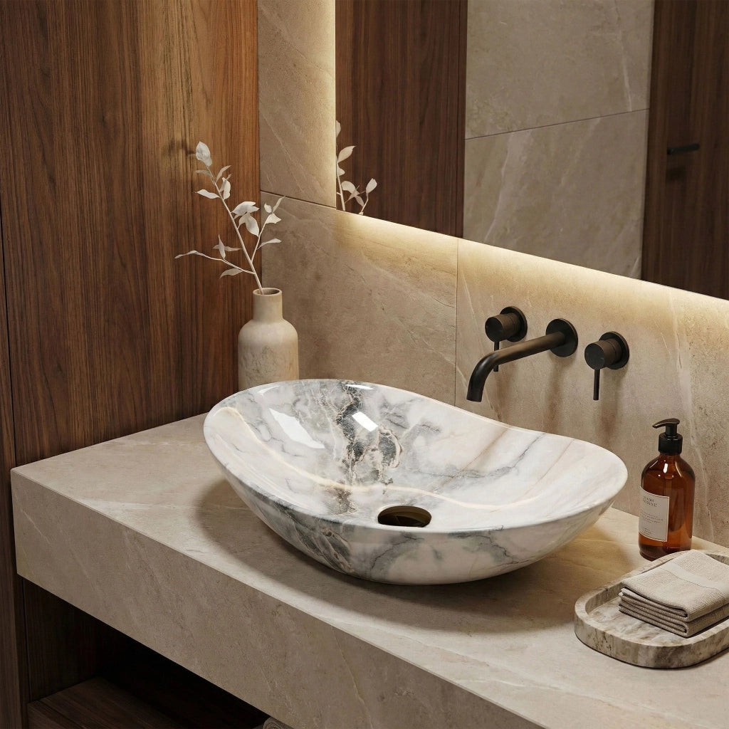 Lavabo Da Appoggio Rea Royal Granit